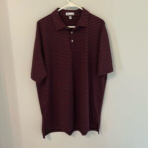 Peter Millar Mens Stripe Golf Polo size XL Short Sleeve